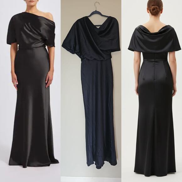 Amsale Dresses & Skirts - Amsale Slouch Gown – Black – Size 6